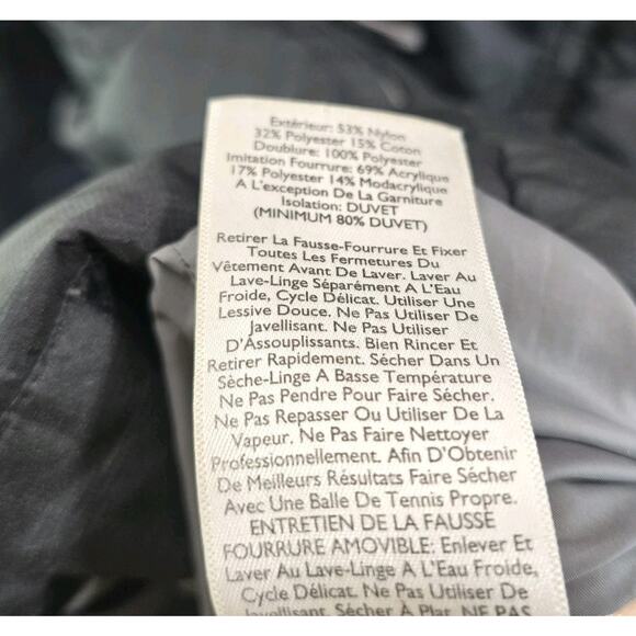 Eddie Bauer Down Puffer Jacket Womens Small Black Parka Coat Long Fleece Lined - Picture 8 of 10